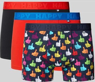 Happy Socks Trunks mit elastischem Bund im 3er-Pack in Black, Gr&ouml;&szlig;e XL