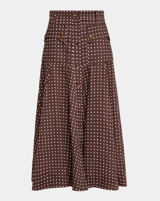 Zimmermann Cargo Linen Midi Skirt