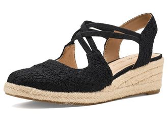 Life Stride Patience Espadrille Shoes Womens Wedge Shoes Black : 9.5 W (C), Synthetic