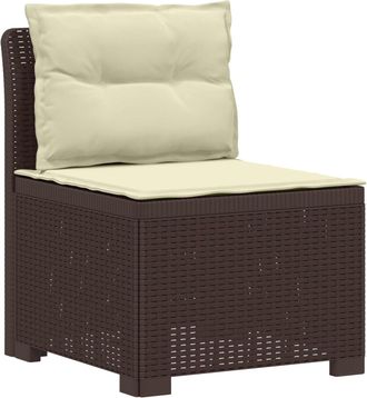 vidaXL Sill&oacute;n Individual De Jard&iacute;n Con Cojines Apariencia De Ratan Pp Vidaxl