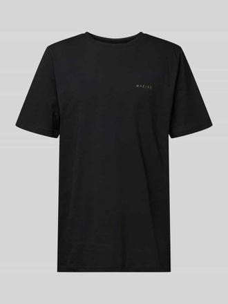 Mazine T-Shirt mit Label-Print Modell Stundon in Black, Gr&ouml;&szlig;e S