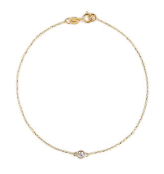 The Diamond Store 0.08ct Lab Diamond Bracelet set in 9K Yellow Gold