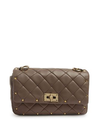 Valentino Garavani Rockstud Spike schoudertas - Beige