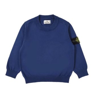 Stone Island Maglia girocollo - male - Stone Island - Kids Sweatshirts - Blue - 6 Y - Kids