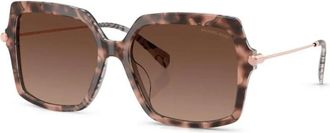 Michael Kors Mk 2247U 4017T5 Zonnebrillen - Dames - Zonnebrillen - Bruin - 57 MM - Accessoires