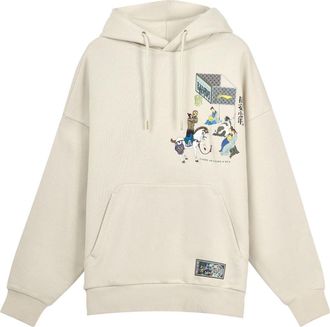 Li-Ning BadFive Changan Boys Graphic Hoodie Beige AWDQB45-1