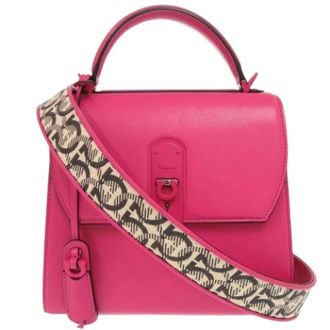 Ferragamo Pre-owned Handbag - Dames - Pre-owned - Roze - Maat: ONE Size Leer