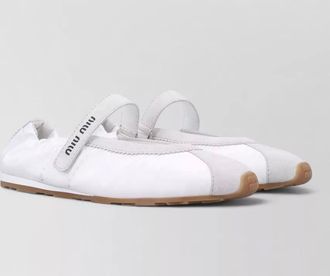 Miu Miu plume ballerina sneakers technical fabric suede