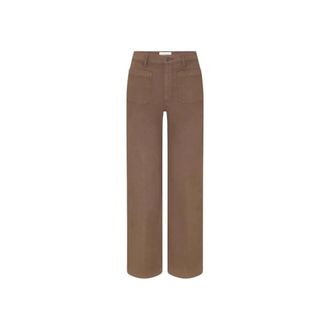 Frame Denim Wide Trousers, female, Brown, Size: W29 The Refined Wide Trousers