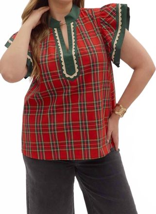 Entro Womens Juliette Top In Red Multi