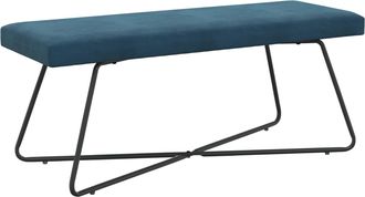 vidaXL Banco Azul 110 X 40 X 45 Cm Terciopelo Vidaxl