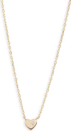 Argento Vivo Lab-Grown Diamond Heart Pendant Necklace in Gold at Nordstrom