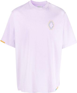 Marcelo Burlon Stitch Cross cotton T-shirt - men - Cotton/Polyester - S - Purple