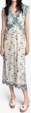 Anna Sui Lady Chatterleys Lace Dress in Denim Multi at Nordstrom, Size 2