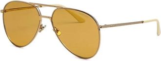 Valentino Vls 172 B Zonnebrillen - unisex - Zonnebrillen - Geel - 60 MM - Accessoires