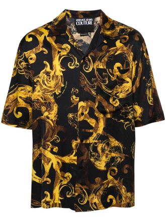 Versace Jeans Couture Camicia Watercolour Couture - Nero