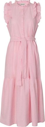 Lollys Laundry Overhemdjurken - Dames - Shirt Kleedjes - Roze - L - Kleedjes