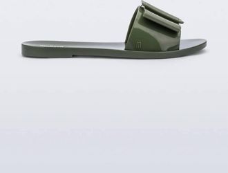 Melissa Womens Babe Flat Sandal In Green