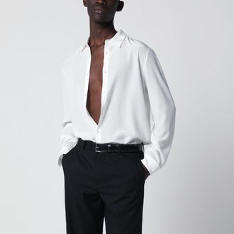 Gucci White Silk Cr&ecirc;pe De Chine Shirt