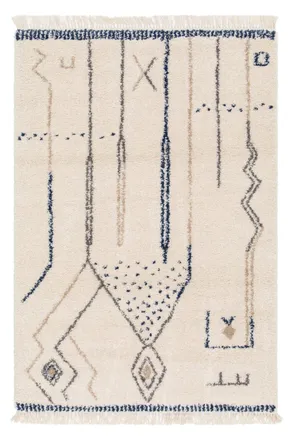 AFK Living Alfombra suave y de dise&ntilde;o estilo &eacute;tnico beige 120 x 170 cm