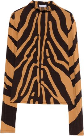 Ferragamo Top zebrato - Marrone