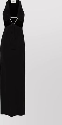 Coperni triangle cut-out halter dress with metallic accents