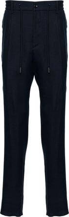 Tagliatore Newman mid-rise tapered trousers - men - Cotton/Linen/Flax - 54 - Blue