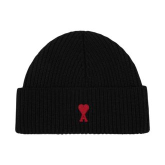 Ami Accessoires, Dames, Zwart, ONE Size, Wol, De Coeur Wool Beanie