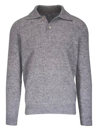 Brunello Cucinelli long-sleeve polo shirt - Grey