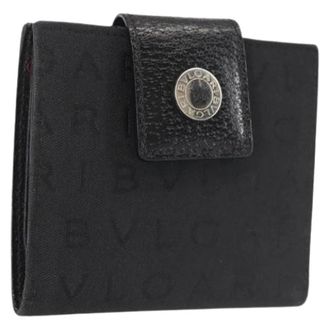 Bulgari Pre-owned Canvas wallets - Dames - Vintage Accessoires - Zwart - ONE Size - Vintage