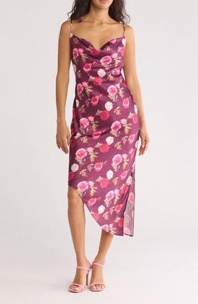 Area Stars Floral Bouquet Slipdress in Burgundy at Nordstrom Rack, Size Medium