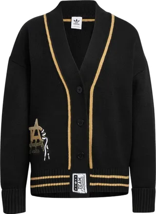 adidas (WMNS) adidas Originals Clover Knitted Cardigan Sweater Black HS9523