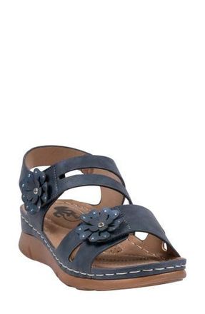 Good Choice Shoes Cadance Flower Sandal in Navy at Nordstrom Rack, Size 9.5