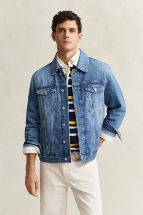 GANT Men Denim Trucker Jacket (XXXL) MID BLUE