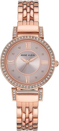 Anne Klein Classic Crystal Rose Gold-tone Dial Ladies Watch AK/2928TPRG