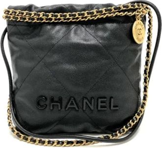 Chanel Pre-owned Leather chanel-bags - Dames - Vintage Schoudertas - Zwart - ONE Size - Vintage