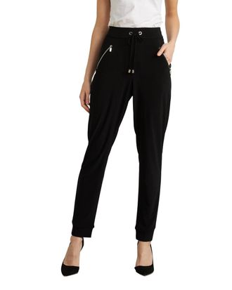 Joseph Ribkoff High Waist Relaxed Jogger In Black