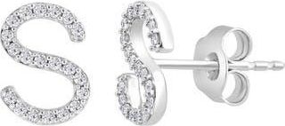 Effy Sterling Silver Diamond S Initial Stud Earrings at Nordstrom Rack