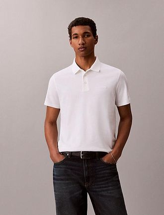 Calvin Klein Slim polo van katoen met embleem