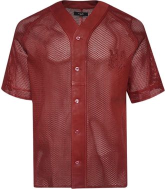 Amiri MA shirt - men - Leather - 50 - Red