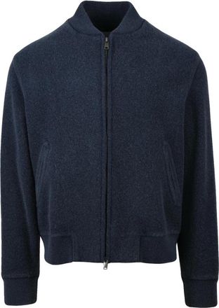 Circolo 1901 Giubbotto - Heren - Vesten met rits - Blauw - M - Wol - Hoodies & sweatvesten