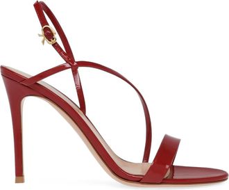Gianvito Rossi Manhattan 95 Sandal in Red Lamb Leather at Nordstrom, Size 37.5