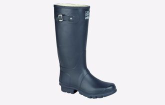 Woodland Mens Hobart Navy Wellington Wide Fit Unisex Rubber - Size UK 9