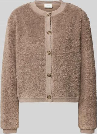 Neo Noir Neo Noir Strickjacke mit Knopfleiste in Beige, Größe 34