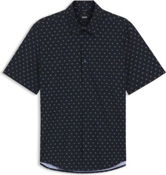 BOSS Printed regular-fit shirt in performance-stretch jersey