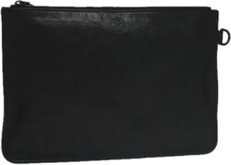 Louis Vuitton Pre-owned Leather pouches - Dames - Vintage Clutch - Bruin - ONE Size - Leer - Vintage
