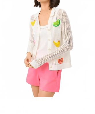 Lilly Pulitzer Cormac Mesh Sweater Set In Resort White Tooty Fruit Crochet