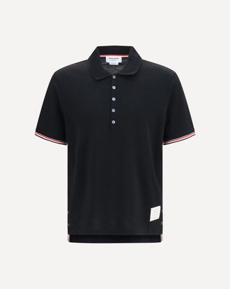 Thom Browne Polo a maniche corte a righe RWB Man 4