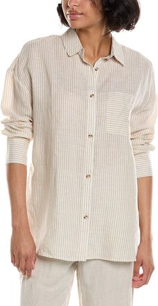 Onia Air Linen-Blend Boyfriend Shirt