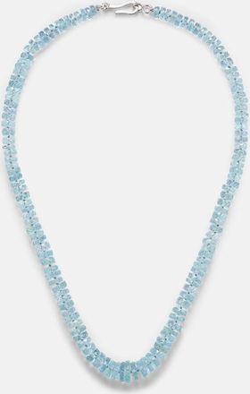 Ileana Makri 18k white gold necklace with aquamarines